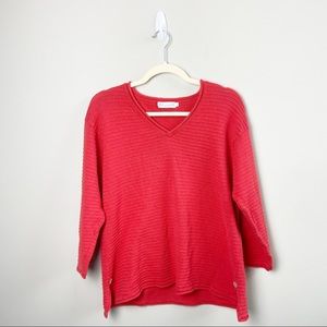 Lulu B Vintage 90s Orange Red Pullover Sweater